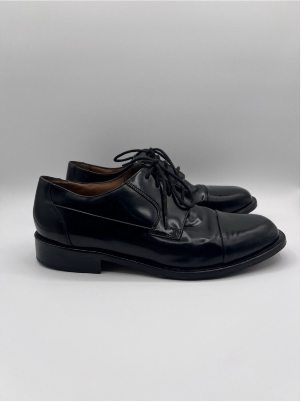 Bostonian Oxford Dress Shoes Black Leather 25030 06023 Men’s Size 8.5 - Picture 2 of 13